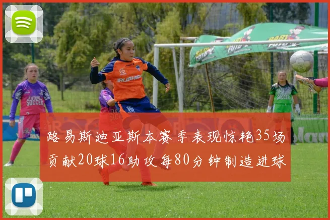 路易斯迪亚斯本赛季表现惊艳35场贡献20球16助攻每80分钟制造进球